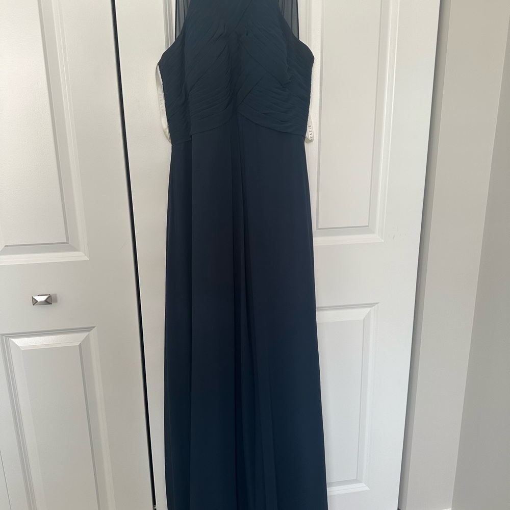 Azazie Deep Blue Maxi Dress
